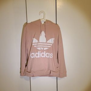 Adidas pink hoodie，size L